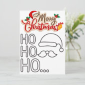 サンタの輪郭 クリスマスの挨拶 シーズンカード (スタンド正面)