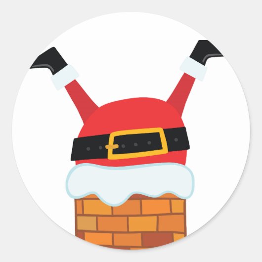 サンタの逆 ラウンドシール (正面)