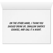 サンタの運転あいさつパーソナライズされたきカード (内部横(下))