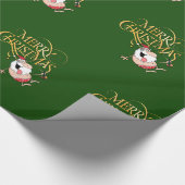 サンタの酔ったクリスマスの包装紙 ラッピングペーパー (角)