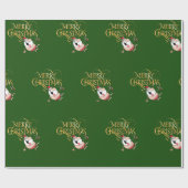 サンタの酔ったクリスマスの包装紙 ラッピングペーパー (フラット)