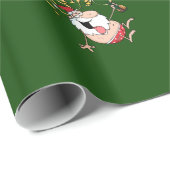 サンタの酔ったクリスマスの包装紙 ラッピングペーパー (ロールコーナー)