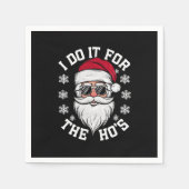 サンタの醜いクリスマスおもしろいのために スタンダードカクテルナプキン (正面)