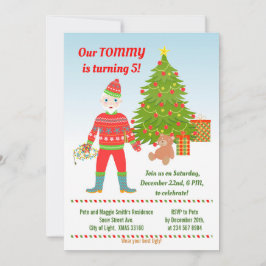 サンタの醜いセーター誕生日パーティーへの招待 招待状