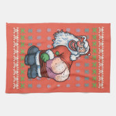 サンタの醜い月 キッチンタオル (横)