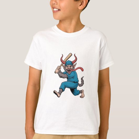 サンタの野球 クリスマスの野球選手  Tシャツ (正面)