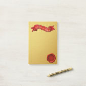 サンタの金ゴールドのポスト・イットの机から ポストイット (デスク上)