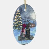 サンタの陶磁器のクリスマスのオーナメントのための監視 セラミックオーナメント (右)