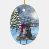 サンタの陶磁器のクリスマスのオーナメントのための監視 セラミックオーナメント (正面)