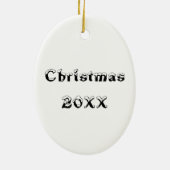 サンタの陶磁器のクリスマスのオーナメントのための監視 セラミックオーナメント (裏面)