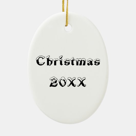 サンタの陶磁器のクリスマスのオーナメントのための監視 セラミックオーナメント (裏面)