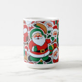 サンタの陽気なマグカップ – ホリデーサイプに最適！ コーヒーマグカップ (中央)