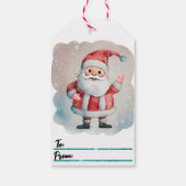 サンタの陽気な冬のクリスマスラベル ギフトタグ (裏面)