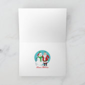 サンタの雪だるまの写真 シーズンカード (内部)