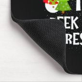サンタの雪だるま一家を覗き見しそうなクリスマス マウスパッド (コーナー)