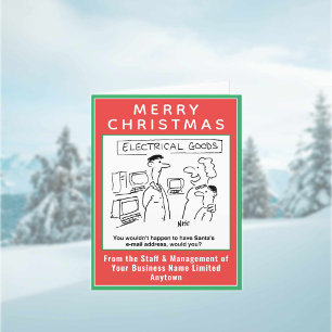 サンタの電子メール電気小売クリスマスカード シーズンカード