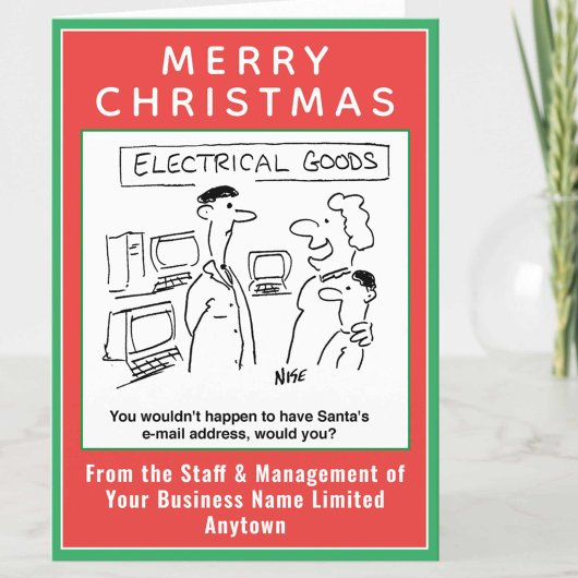 サンタの電子メール電気小売クリスマスカード シーズンカード