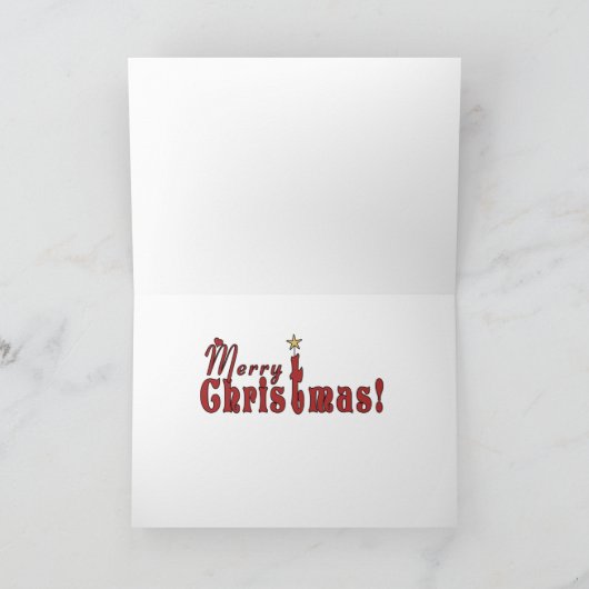 サンタの青いそり シーズンカード (内部)