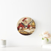 サンタの静かな瞬間 ラウンド壁時計 (ホーム)