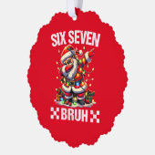 サンタの面白いクリスマスオーナメントタグ – SIX SEVEN オーナメントカード (左)