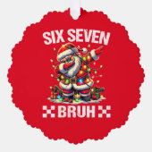 サンタの面白いクリスマスオーナメントタグ – SIX SEVEN オーナメントカード (正面)