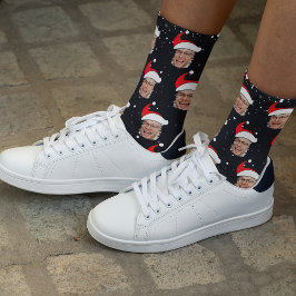 サンタの面白い写真 クリスマスソックス ソックス