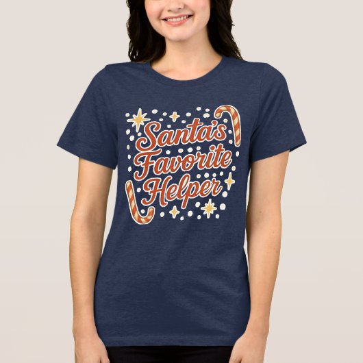 サンタの頼れるヘルパー トライブレンドTシャツ (正面)
