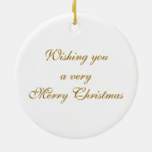 サンタの顔のオーナメント セラミックオーナメント (裏面)