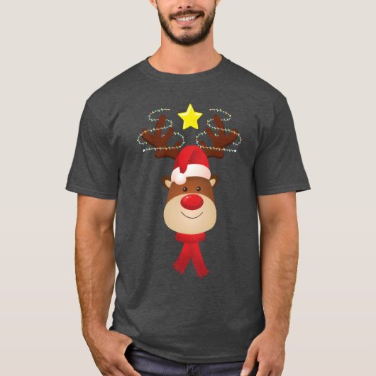 サンタの顔のクリスマス マッチングファミリー クリスマス ヴィンテージ Tシャツ (正面)