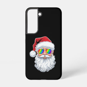 サンタの顔のゲイサングラス クリスマス Xmas LGBTQ Samsung Galaxy S22ケース