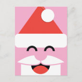 サンタの顔 クリスマス ポストカード (正面)