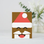 サンタの顔 クリスマス ポストカード (スタンド正面)