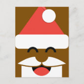 サンタの顔 クリスマス ポストカード (正面)