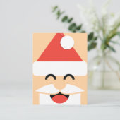 サンタの顔 クリスマス ポストカード (スタンド正面)