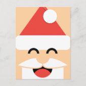 サンタの顔 クリスマス ポストカード (正面)