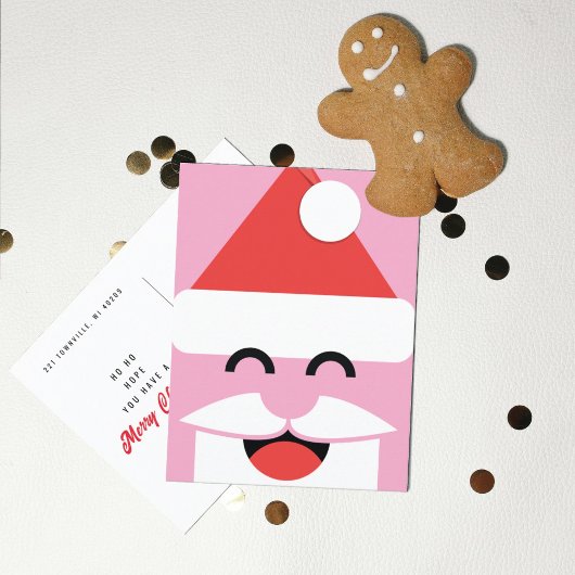 サンタの顔 クリスマス ポストカード
