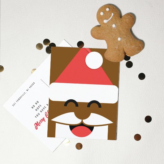 サンタの顔 クリスマス ポストカード