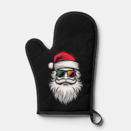 サンタの顔 レトロ サングラス クリスマス Xmas ホリデー 鍋つかみ