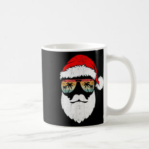 サンタの顔 レトロ サングラス ハワイアン クリスマス Xmas T コーヒーマグカップ
