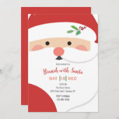 サンタの顔 招待状 (正面/裏面)