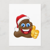 サンタの風変りで華麗なウンチEmoji シーズンポストカード (正面)