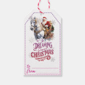 サンタの馬のギフトラベル ギフトタグ (正面)