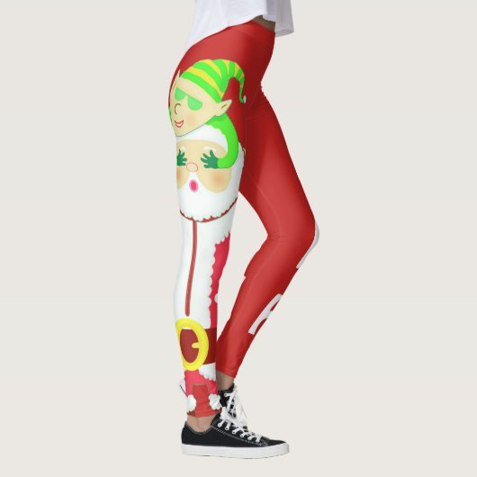 サンタの驚かされたレギング レギンス (右)