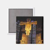 サンタの高い祭壇の上の十字架 マグネット (正面/裏面)