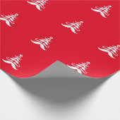 サンタの髭のクリスマスツリー ラッピングペーパー (角)