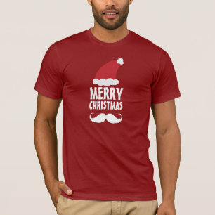 サンタの髭のメリークリスマスのワイシャツ Tシャツ