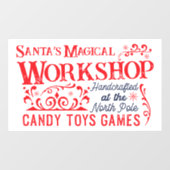 サンタの魔法のワークショップのクリスマス ウィンドウサイン (シート)