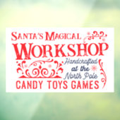 サンタの魔法のワークショップのクリスマス ウィンドウサイン (シート3)