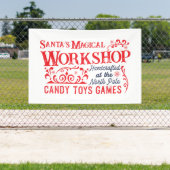 サンタの魔法のワークショップのクリスマス 横断幕 (インサイチュ)