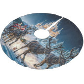 サンタの魔法の城の配達 ブラッシュドポリエステルツリースカート (アングル)